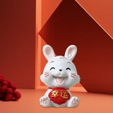Maxbell Chinese Rabbit Statue Bunny Figurine Craft for Holiday Store Decoration Lucky