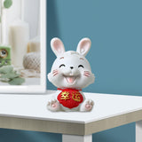 Maxbell Chinese Rabbit Statue Bunny Figurine Craft for Holiday Store Decoration Lucky
