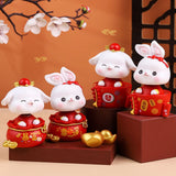 Maxbell Rabbit Desktop Ornament Statue Creative Gifts Craft for Cabinet Tabletop Style D