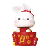 Maxbell Rabbit Desktop Ornament Statue Creative Gifts Craft for Cabinet Tabletop Style D