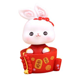 Maxbell Rabbit Desktop Ornament Statue Creative Gifts Craft for Cabinet Tabletop Style D