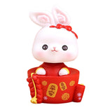 Maxbell Rabbit Desktop Ornament Statue Creative Gifts Craft for Cabinet Tabletop Style D