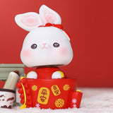 Maxbell Rabbit Desktop Ornament Statue Creative Gifts Craft for Cabinet Tabletop Style D