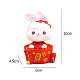 Maxbell Rabbit Desktop Ornament Statue Creative Gifts Craft for Cabinet Tabletop Style D