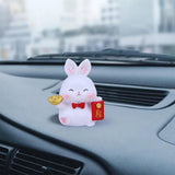 Maxbell Chinese Style Rabbit Statue Sculpture Bunny Figurine for Tabletop Decor Gift StyleD