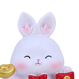 Maxbell Chinese Style Rabbit Statue Sculpture Bunny Figurine for Tabletop Decor Gift StyleD
