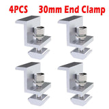 Maxbell 4x Solar Panel Mounting Brackets Adjustable End Clamp fit 35mm Framed Panel