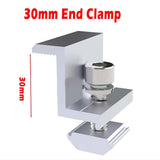 Maxbell 4x Solar Panel Mounting Brackets Adjustable End Clamp fit 35mm Framed Panel
