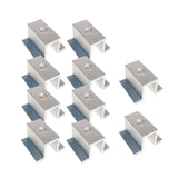 Maxbell 10Pcs Solar Middle Clamps Mounting Brackets Supplies Hardware Aluminum Alloy
