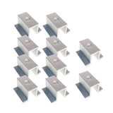 Maxbell 10Pcs Solar Middle Clamps Mounting Brackets Supplies Hardware Aluminum Alloy