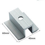 Maxbell 10Pcs Solar Middle Clamps Mounting Brackets Supplies Hardware Aluminum Alloy