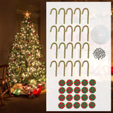 Maxbell Xmas Tree Decorations Candy Lollipop Cane Crutch Pendants Charm for Holiday 25mm Red Green