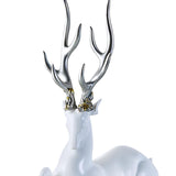 Maxbell Resin Deer Statue Home Decoration for Office Home Cabinet White