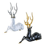 Maxbell Resin Deer Statue Home Decoration for Office Home Cabinet White