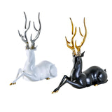 Maxbell Resin Deer Statue Home Decoration for Office Home Cabinet White