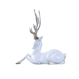 Maxbell Resin Deer Statue Home Decoration for Office Home Cabinet White