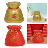 Maxbell Money Bag Statue Figurine Desktop for New Year Home Decorations Restaurant Gold