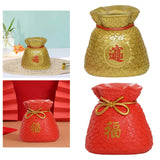 Maxbell Money Bag Statue Figurine Desktop for New Year Home Decorations Restaurant Gold