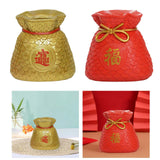 Maxbell Money Bag Statue Figurine Desktop for New Year Home Decorations Restaurant Gold