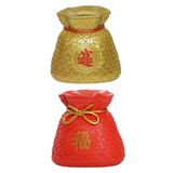 Maxbell Money Bag Statue Figurine Desktop for New Year Home Decorations Restaurant Gold