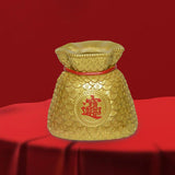 Maxbell Money Bag Statue Figurine Desktop for New Year Home Decorations Restaurant Gold