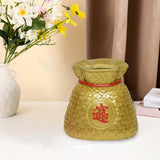 Maxbell Money Bag Statue Figurine Desktop for New Year Home Decorations Restaurant Gold