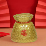Maxbell Money Bag Statue Figurine Desktop for New Year Home Decorations Restaurant Gold