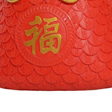 Maxbell Money Bag Statue Figurine Desktop for New Year Home Decorations Restaurant Red