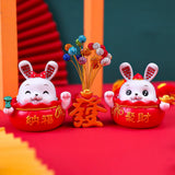 Maxbell Resin Figurines Sculpture Cabinet Indoor Traditional Chinese Wealth Statues