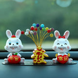 Maxbell Resin Figurines Sculpture Cabinet Indoor Traditional Chinese Wealth Statues