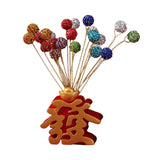 Maxbell Resin Figurines Sculpture Cabinet Indoor Traditional Chinese Wealth Statues