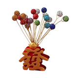 Maxbell Resin Figurines Sculpture Cabinet Indoor Traditional Chinese Wealth Statues