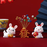 Maxbell Resin Figurines Sculpture Cabinet Indoor Traditional Chinese Wealth Statues
