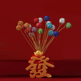Maxbell Resin Figurines Sculpture Cabinet Indoor Traditional Chinese Wealth Statues
