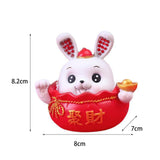 Maxbell Rabbit Desktop Ornament Statue for Office Auto Interior Accessories Tabletop Style A