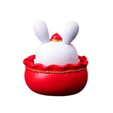 Maxbell Rabbit Desktop Ornament Statue for Office Auto Interior Accessories Tabletop Style A