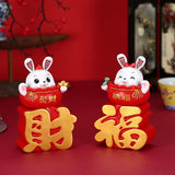 Maxbell Rabbit Desktop Ornament Statue for Office Auto Interior Accessories Tabletop Style A