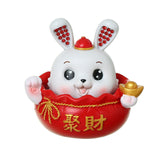 Maxbell Rabbit Desktop Ornament Statue for Office Auto Interior Accessories Tabletop Style A