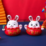 Maxbell Rabbit Desktop Ornament Statue for Office Auto Interior Accessories Tabletop Style A
