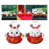 Maxbell Rabbit Desktop Ornament Statue for Office Auto Interior Accessories Tabletop Style A