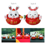 Maxbell Rabbit Desktop Ornament Statue for Office Auto Interior Accessories Tabletop Style A