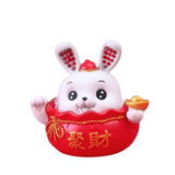 Maxbell Rabbit Desktop Ornament Statue for Office Auto Interior Accessories Tabletop Style A