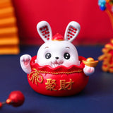 Maxbell Rabbit Desktop Ornament Statue for Office Auto Interior Accessories Tabletop Style A