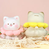 Maxbell Cat Bank Holder Toy Ornament Delicate Gift Cute for Children Home Birthday White