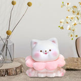 Maxbell Cat Bank Holder Toy Ornament Delicate Gift Cute for Children Home Birthday White