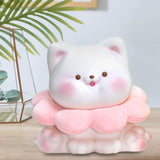 Maxbell Cat Bank Holder Toy Ornament Delicate Gift Cute for Children Home Birthday White