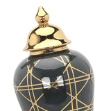 Maxbell Ceramic Ginger Jar Vase Decor Porcelain Storage Jar Temple Jar Collectible 22cmx48cm