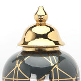 Maxbell Ceramic Ginger Jar Vase Decor Porcelain Storage Jar Temple Jar Collectible 22cmx48cm