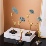 Maxbell Leaf Statues Ornaments Collectible for Home Living Room Housewarming Gift style A
