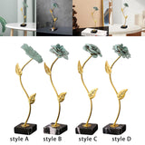 Maxbell Leaf Statues Ornaments Collectible for Home Living Room Housewarming Gift style A
